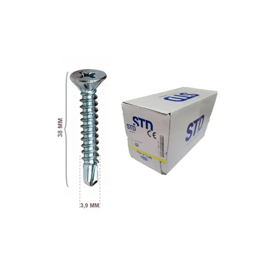 STD YHB Matkap Uçlu Akıllı Vida 3.9x38 Kutu 750 Adet