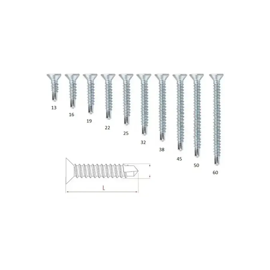 STD YHB Matkap Uçlu Akıllı Vida 3.9x38 Kutu 750 Adet